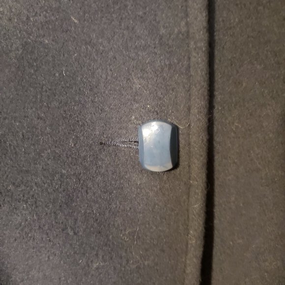 Ivy Koral Vintage Navy Blue Wool Trench Coat Women's Size Large - Picture 5 of 10